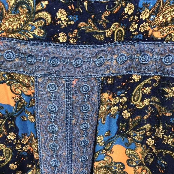 eShakti dress EUC  m/s blue, peasant boho style - Picture 7 of 15